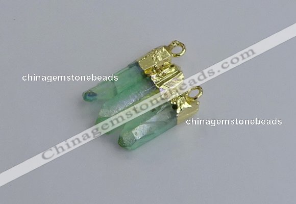 NGC5935 25*28mm - 30*32mm freeform plated white crystal connectors