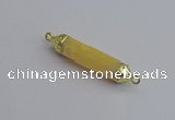 NGC5947 8*40mm tube yellow lace calcite connectors wholesale