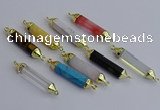 NGC5958 8*40mm tube mixed gemstone connectors wholesale