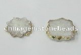 NGC600 15*20mm - 30*35mm freeform druzy agate connectors wholesale