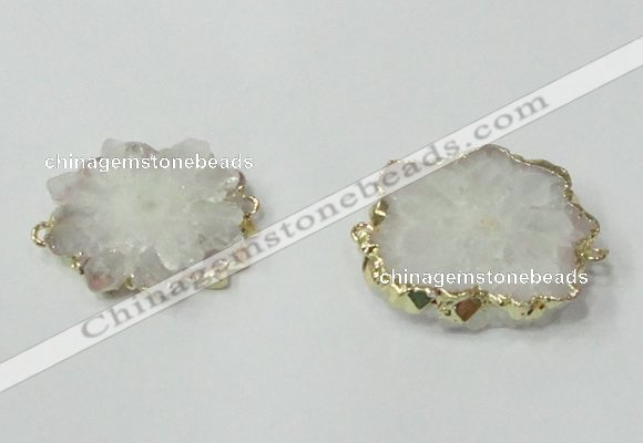 NGC600 15*20mm - 30*35mm freeform druzy agate connectors wholesale