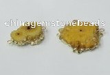 NGC601 15*20mm - 30*35mm freeform druzy agate connectors wholesale