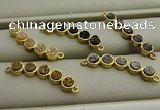 NGC6031 6*30mm plated druzy agate connectors wholesale