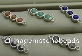 NGC6036 6*18mm mixed gemstone connectors wholesale