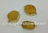 NGC619 15*20mm - 30*40mm freeform druzy agate connectors wholesale