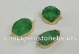 NGC624 15*20mm - 30*40mm freeform druzy agate connectors wholesale