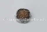 NGC632 24*25mm - 26*28mm freeform plated druzy agate connectors