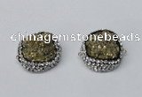 NGC633 24*25mm - 26*28mm freeform plated druzy agate connectors