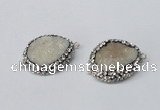 NGC639 20*28mm - 25*30mm freeform plated druzy agate connectors