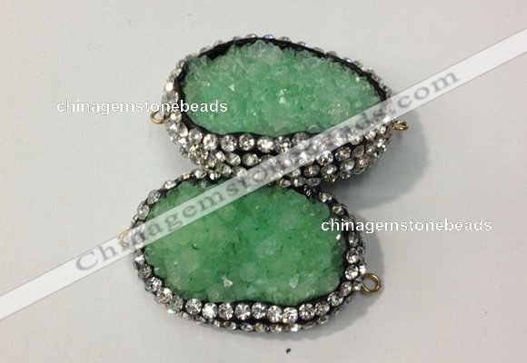 NGC650 20*30mm - 25*35mm freeform druzy agate connectors wholesale