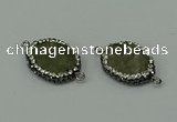 NGC6500 20*25mm freeform druzy agate connectors wholesale