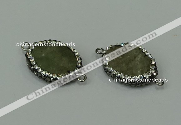 NGC6500 20*25mm freeform druzy agate connectors wholesale