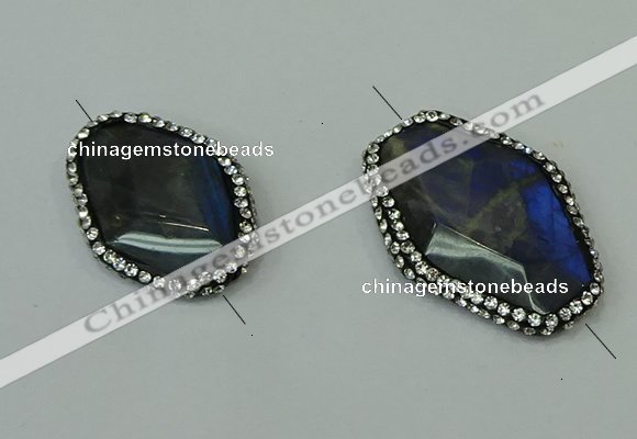 NGC6507 20*30mm - 28*30mm freeform labradorite connectors