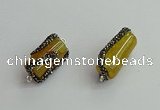 NGC6521 12*25mm tube agate gemstone connectors wholesale