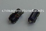 NGC6522 12*25mm tube agate gemstone connectors wholesale