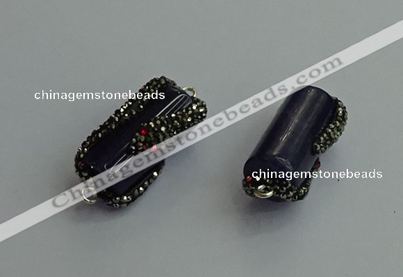 NGC6522 12*25mm tube agate gemstone connectors wholesale