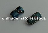 NGC6524 12*25mm tube agate gemstone connectors wholesale