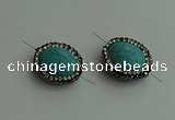 NGC6554 16*20mm oval turquoise connectors wholesale