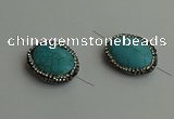 NGC6555 20*25mm oval turquoise connectors wholesale