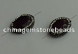 NGC6563 16*20mm oval candy jade connectors wholesale