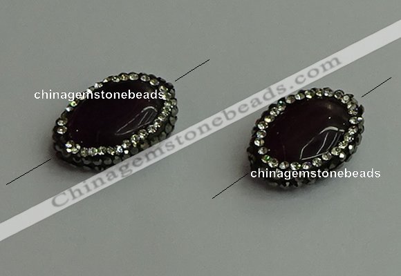 NGC6563 16*20mm oval candy jade connectors wholesale
