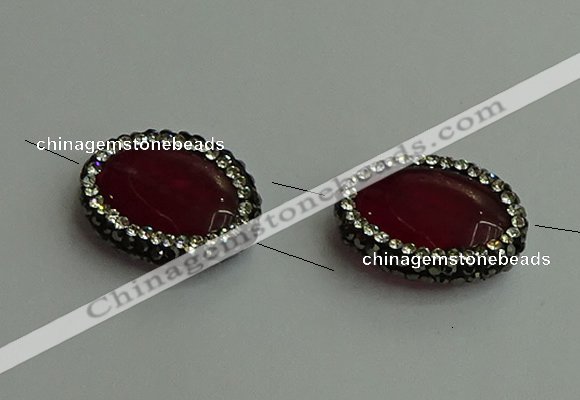 NGC6564 16*20mm oval candy jade connectors wholesale