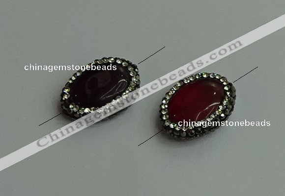 NGC6565 16*20mm oval candy jade connectors wholesale