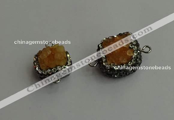 NGC6568 14*16mm - 18*20mm freeform druzy agate connectors