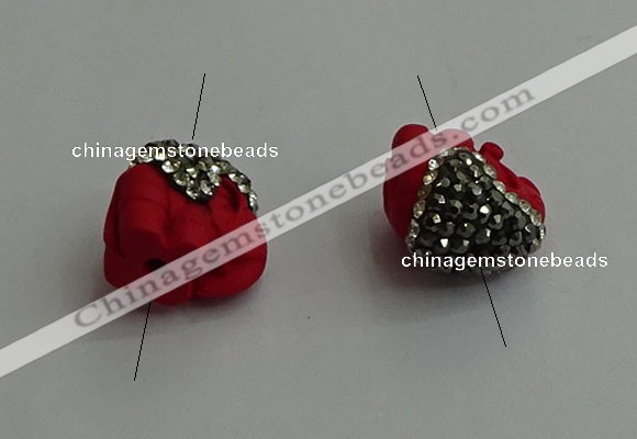 NGC6603 14*15mm carved elephant cinnabar connectors wholesale