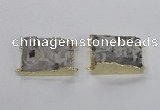 NGC661 25*30mm - 30*40mm rectangle druzy agate connectors wholesale