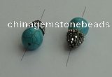 NGC6613 12*22mm - 13*20mm teardrop turquoise connectors wholesale