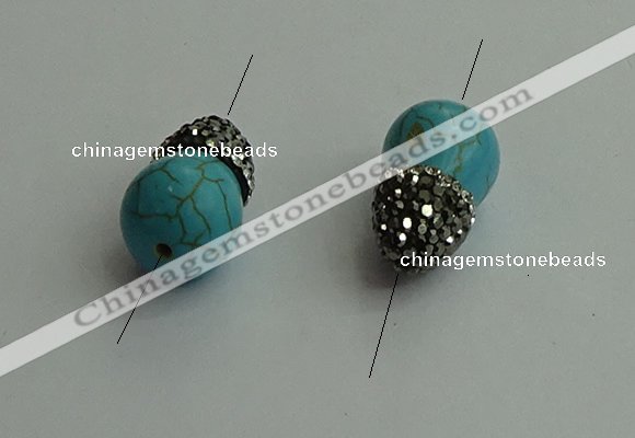 NGC6613 12*22mm - 13*20mm teardrop turquoise connectors wholesale