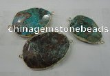 NGC664 25*35mm - 40*50mm freeform ocean agate connectors wholesale