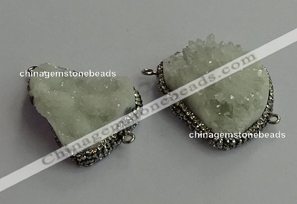 NGC6642 25*35mm - 30*40mm freeform druzy agate connectors