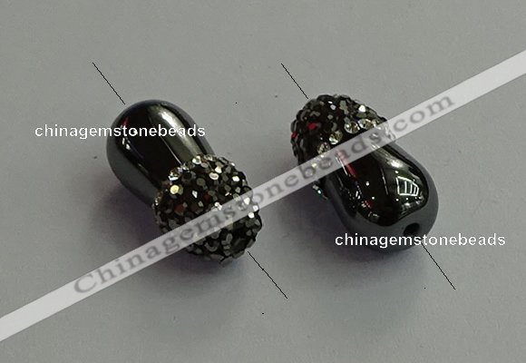 NGC6644 10*22mm teardrop hematite connectors wholesale