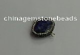 NGC6664 18*25mm faceted freeform lapis lazuli connectors