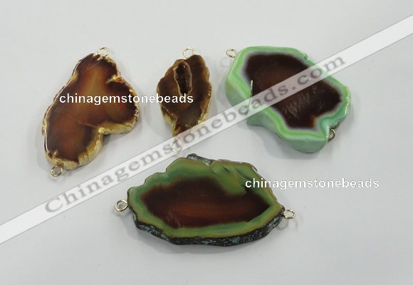 NGC68 20*40mm - 40*60mm freeform agate connectors wholesale