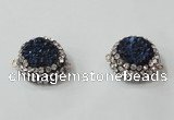 NGC680 20mm - 22mm coin plated druzy agate connectors