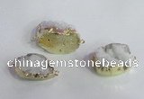 NGC685 20*30mm - 25*35mm freeform druzy quartz connectors