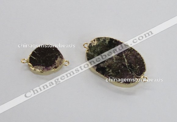 NGC689 15*20mm - 25*35mm freeform tourmaline gemstone connectors