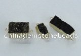 NGC698 10*15mm - 15*28mm rectangle druzy agate connectors