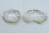 NGC700 45*75mm - 60*70mm freeform druzy agate connectors