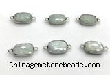 NGC7031 11*15mm faceted rectangle moonstone connectors