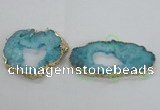 NGC704 45*75mm - 60*70mm freeform druzy agate connectors