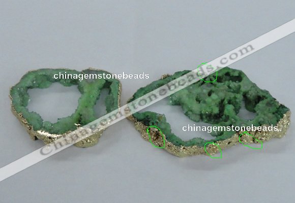 NGC705 45*75mm - 60*70mm freeform druzy agate connectors