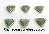 NGC7077 14mm faceted amazonite connectors