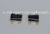 NGC728 13*18mm trapezoid lapis lazuli connectors wholesale