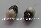 NGC7502 15*26mm teardrop shell pearl connectors wholesale