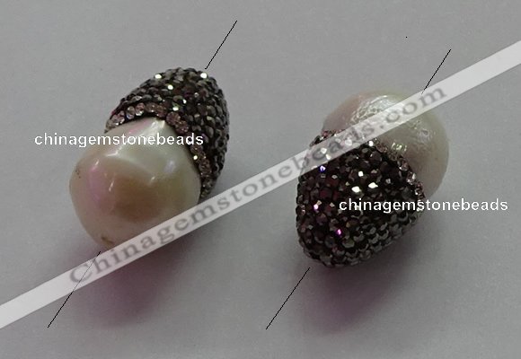 NGC7502 15*26mm teardrop shell pearl connectors wholesale