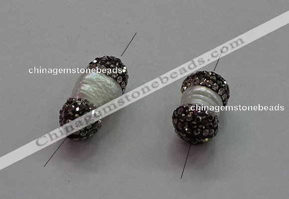 NGC7503 8*14mm - 8*20mm nuggets shell pearl connectors wholesale